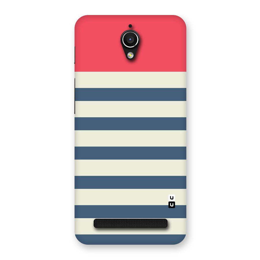 Solid Orange And Stripes Back Case for Zenfone Go