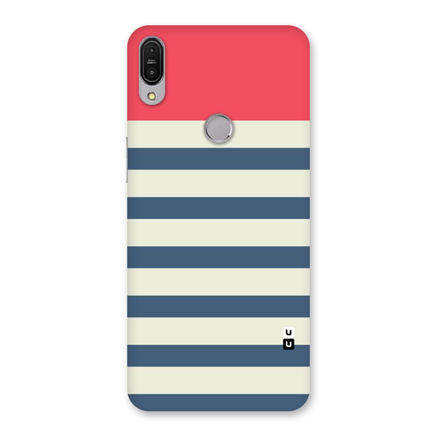 Solid Orange And Stripes Back Case for Zenfone Max Pro M1