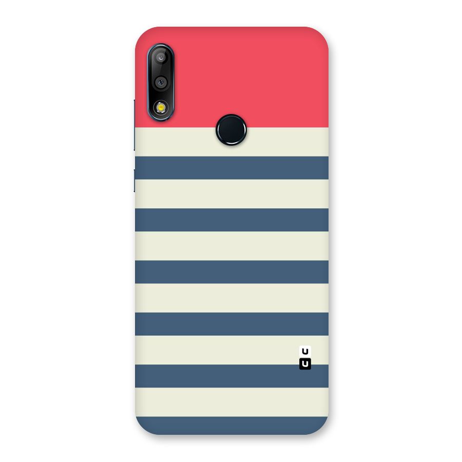 Solid Orange And Stripes Back Case for Zenfone Max Pro M2