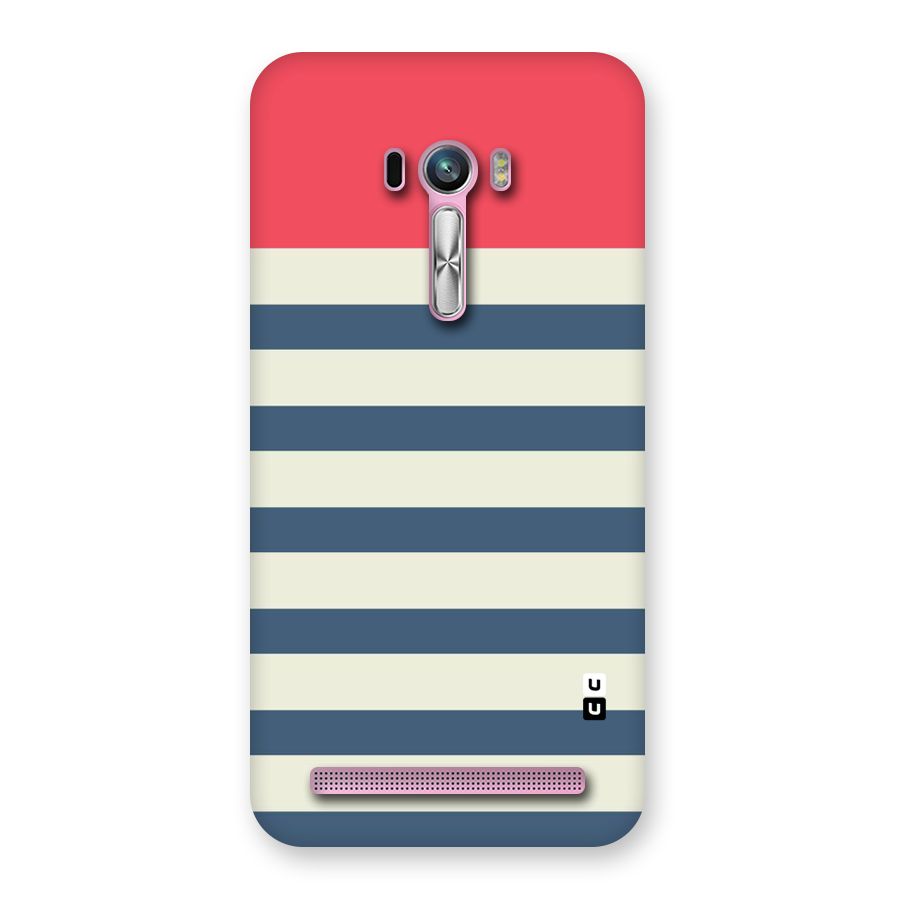Solid Orange And Stripes Back Case for Zenfone Selfie