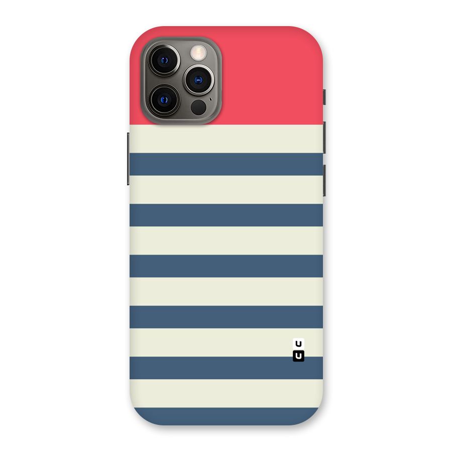 Solid Orange And Stripes Back Case for iPhone 12 Pro