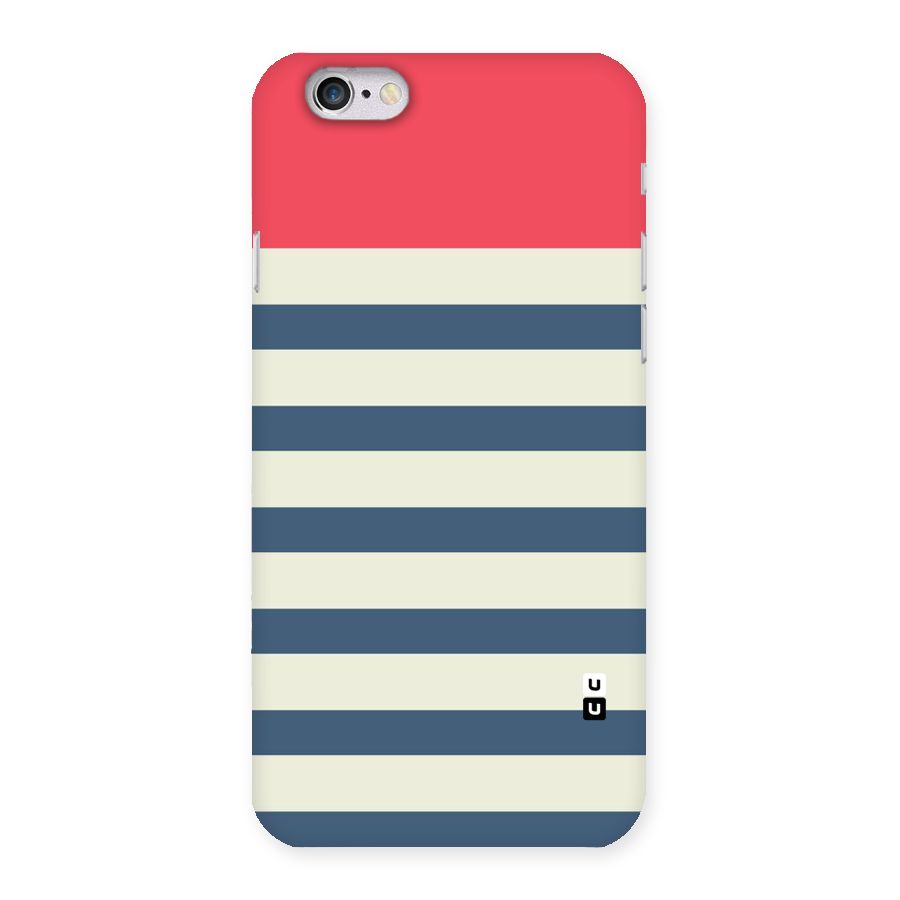 Solid Orange And Stripes Back Case for iPhone 6 6S