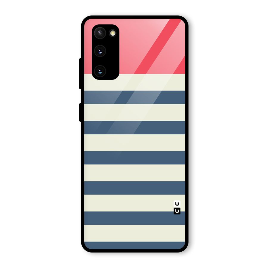 Solid Orange And Stripes Glass Back Case for Galaxy S20 FE 5G