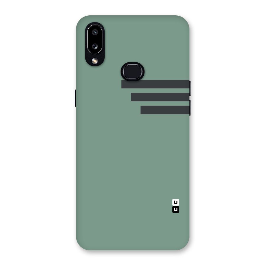 Solid Sports Stripe Back Case for Galaxy A10s