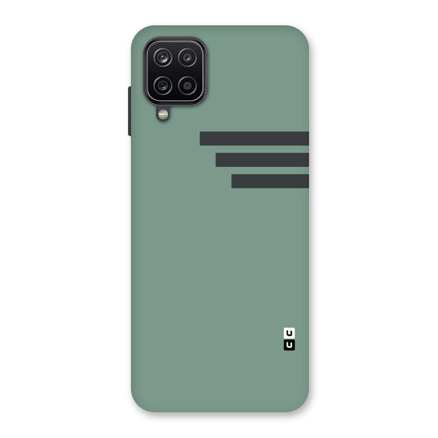Solid Sports Stripe Back Case for Galaxy A12