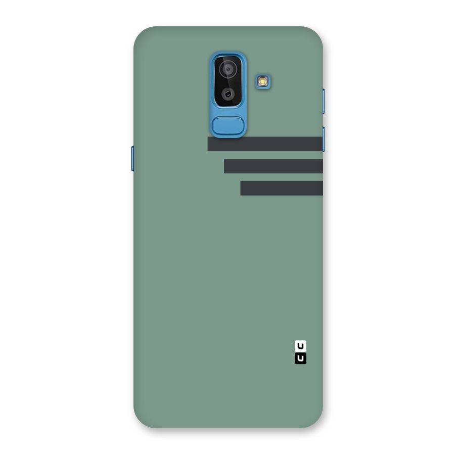 Solid Sports Stripe Back Case for Galaxy J8