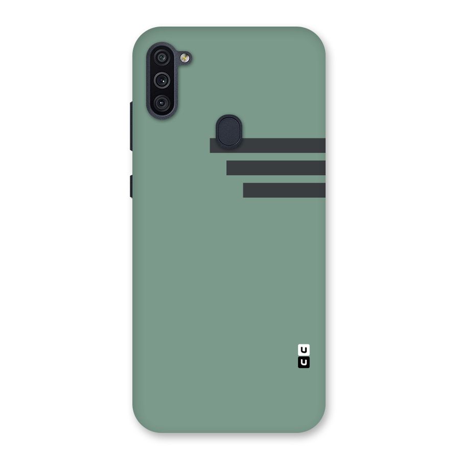 Solid Sports Stripe Back Case for Galaxy M11