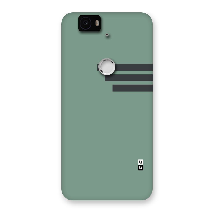 Solid Sports Stripe Back Case for Google Nexus-6P