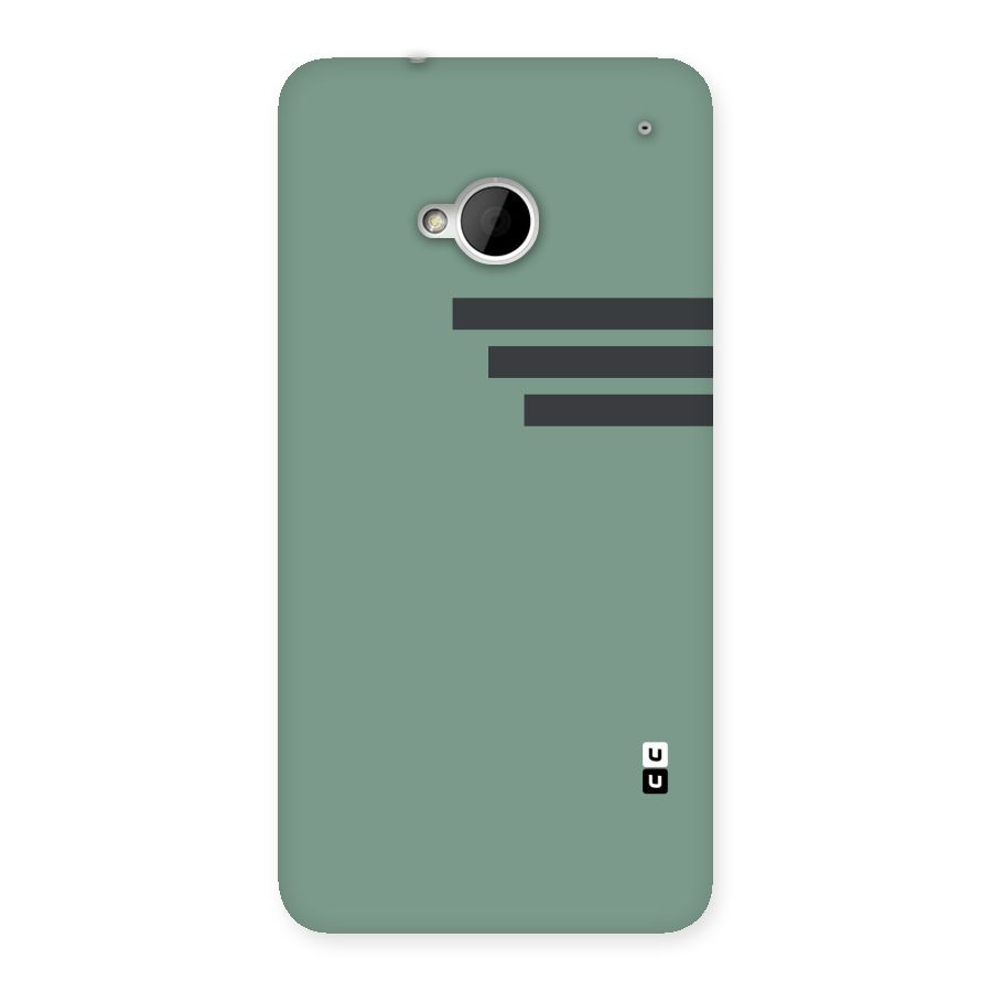 Solid Sports Stripe Back Case for HTC One M7