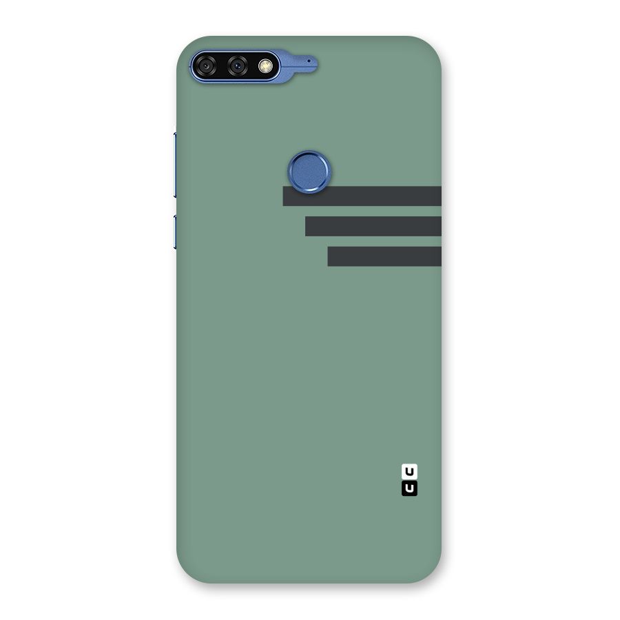 Solid Sports Stripe Back Case for Honor 7C