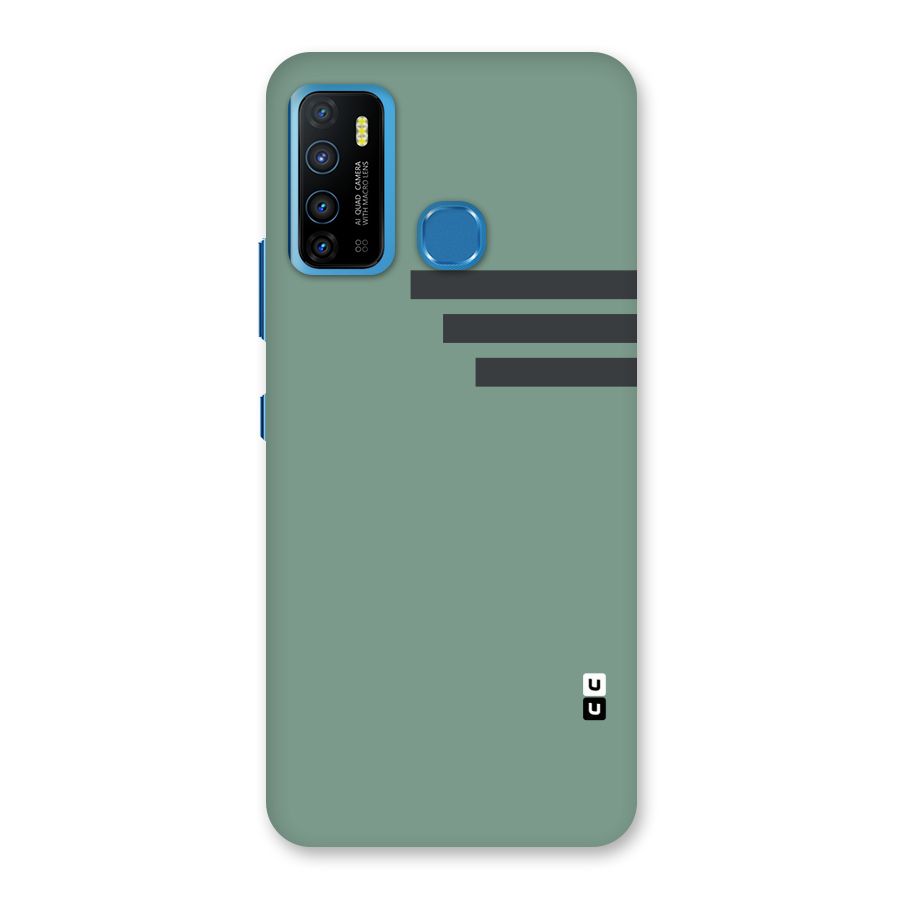 Solid Sports Stripe Back Case for Infinix Hot 9