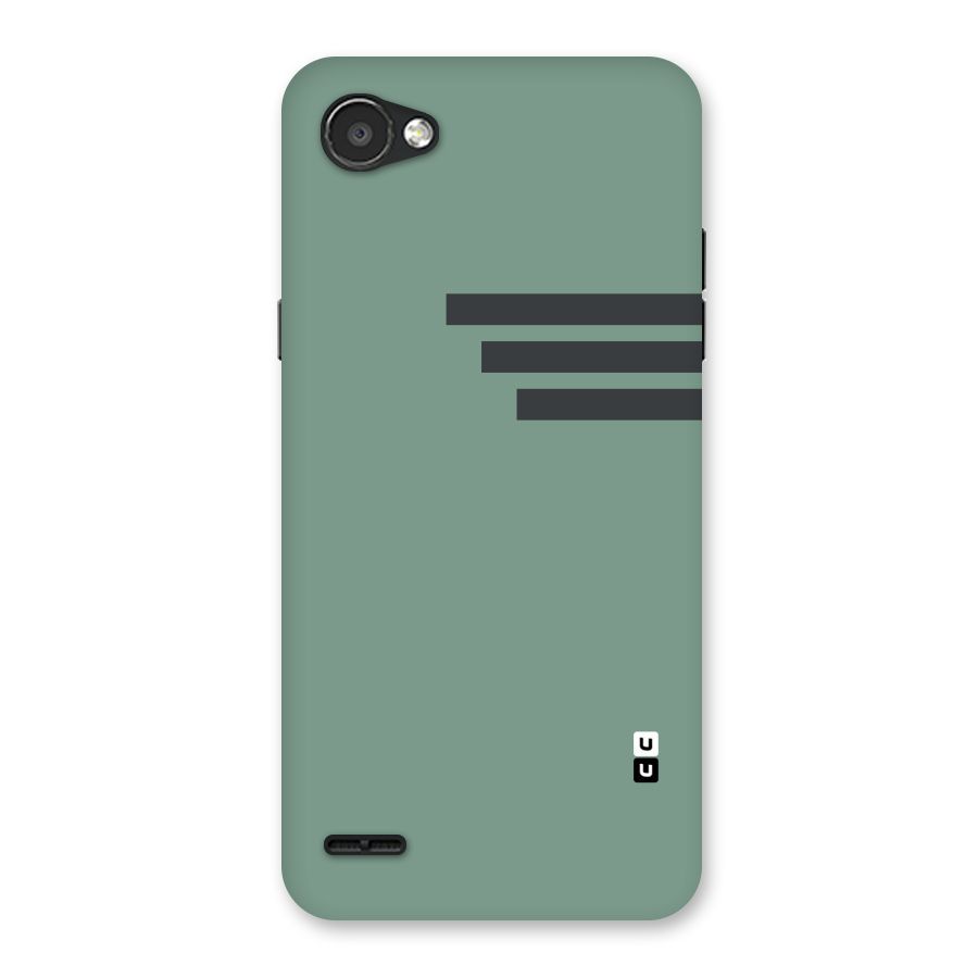 Solid Sports Stripe Back Case for LG Q6