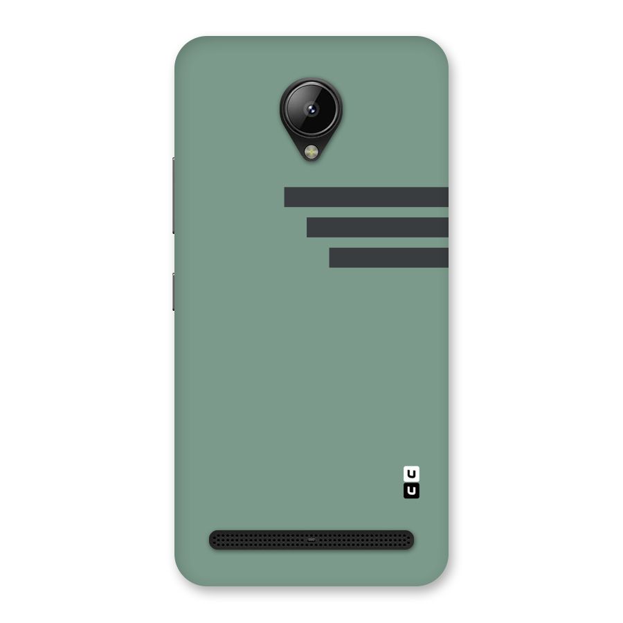 Solid Sports Stripe Back Case for Lenovo C2