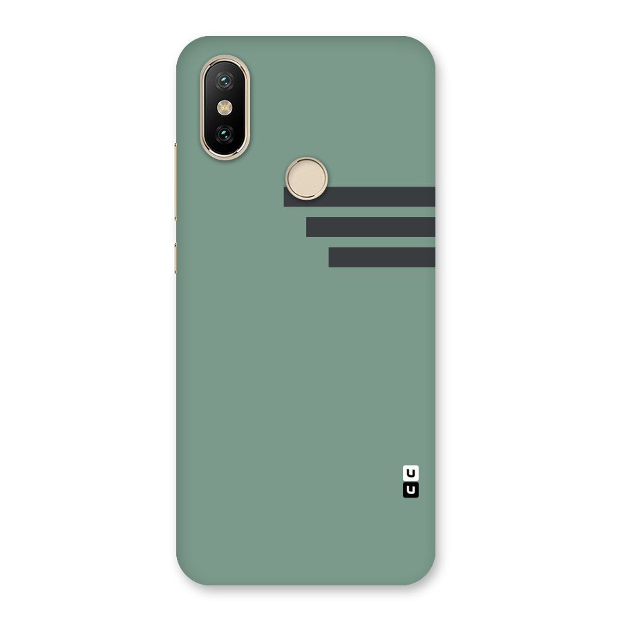 Solid Sports Stripe Back Case for Mi A2