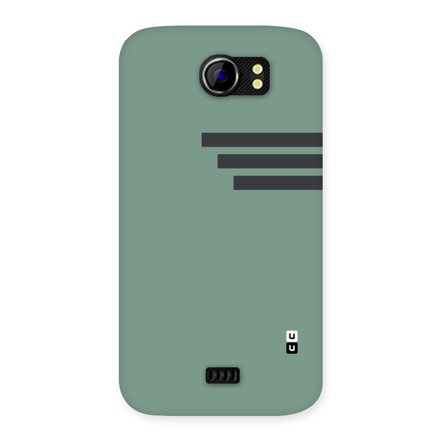 Solid Sports Stripe Back Case for Micromax Canvas 2 A110