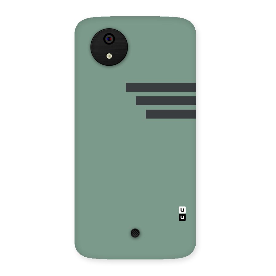 Solid Sports Stripe Back Case for Micromax Canvas A1