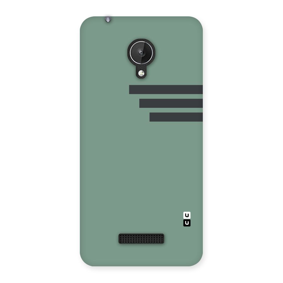 Solid Sports Stripe Back Case for Micromax Canvas Spark Q380