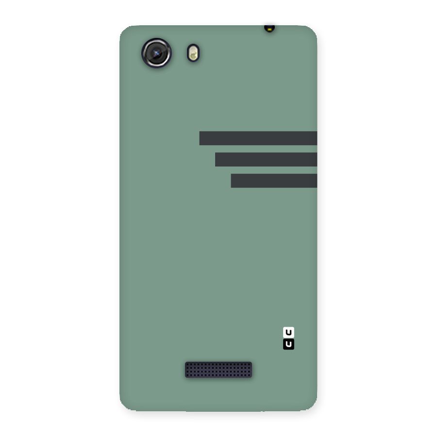 Solid Sports Stripe Back Case for Micromax Unite 3