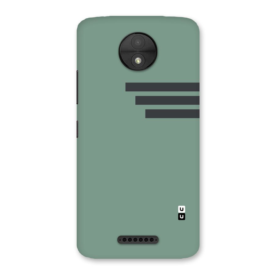Solid Sports Stripe Back Case for Moto C