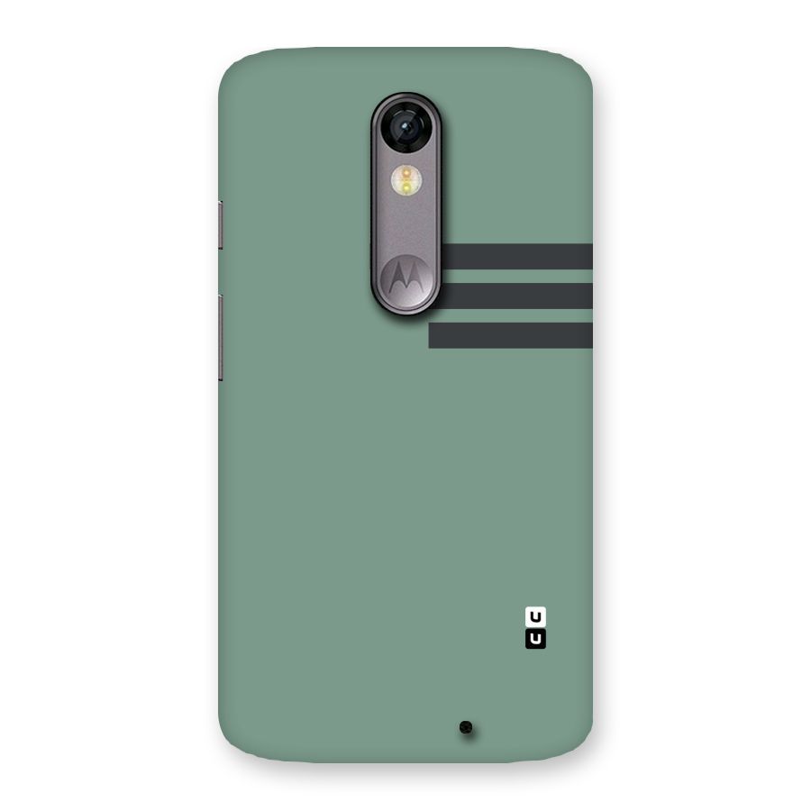 Solid Sports Stripe Back Case for Moto X Force