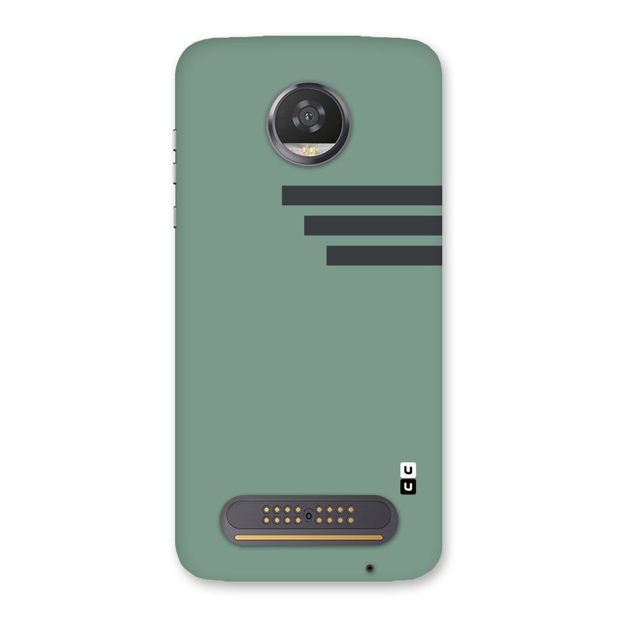 Solid Sports Stripe Back Case for Moto Z2 Play