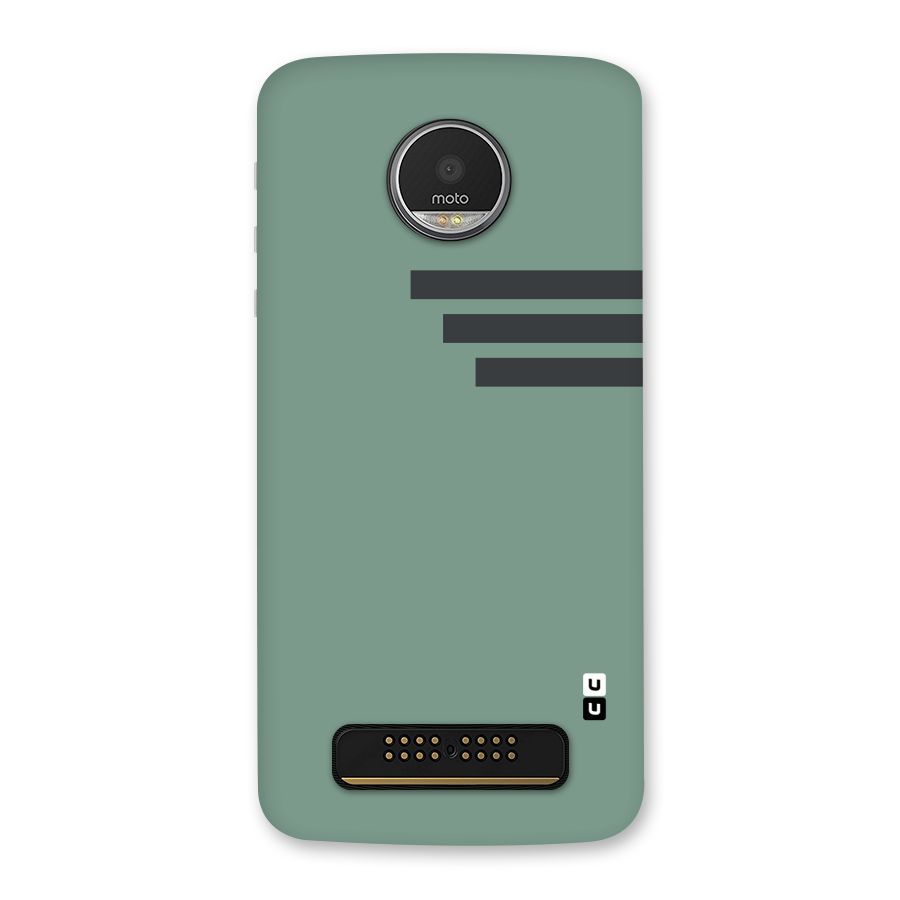 Solid Sports Stripe Back Case for Moto Z Play