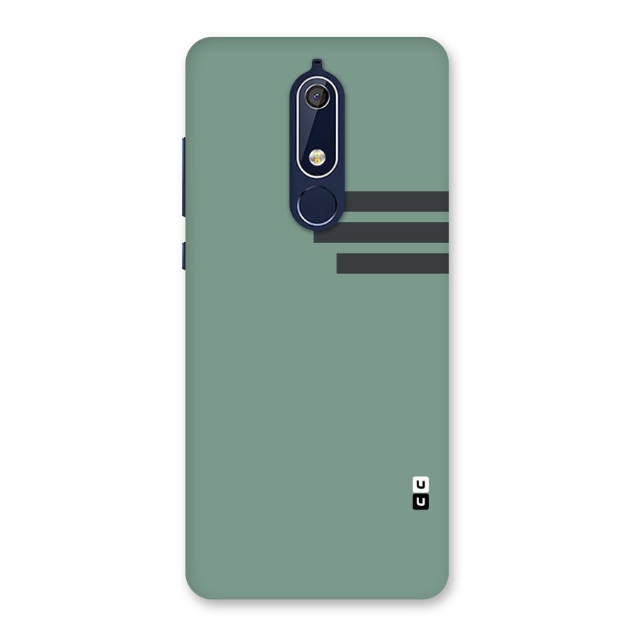Solid Sports Stripe Back Case for Nokia 5.1