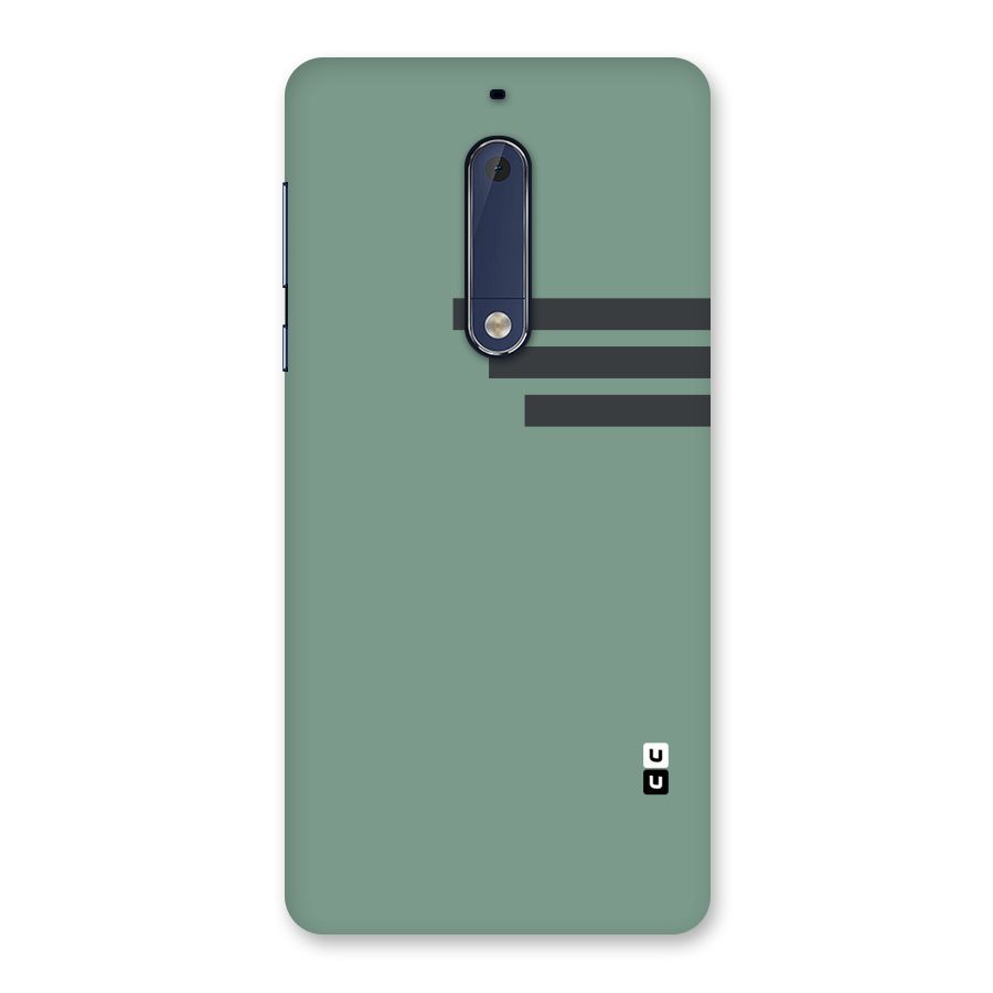 Solid Sports Stripe Back Case for Nokia 5