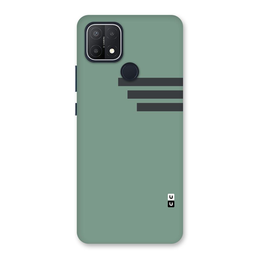 Solid Sports Stripe Back Case for Oppo A15s