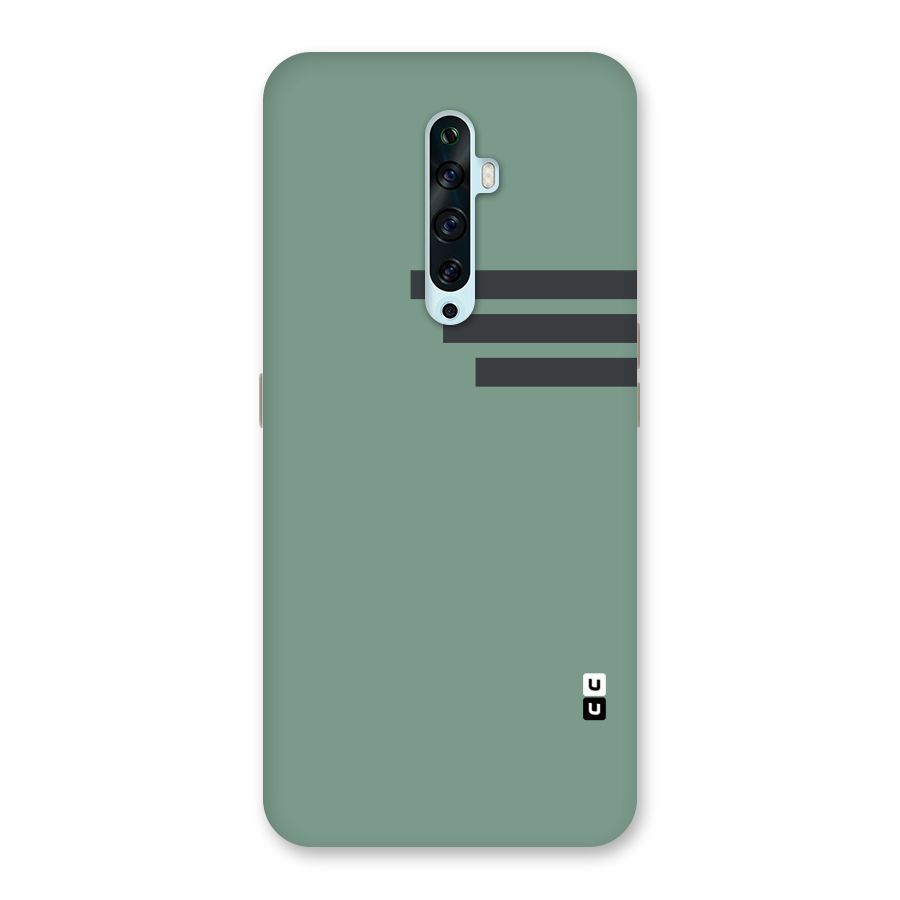 Solid Sports Stripe Back Case for Oppo Reno2 F