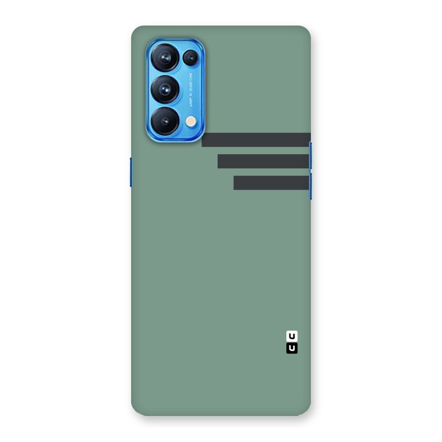 Solid Sports Stripe Back Case for Oppo Reno5 Pro 5G