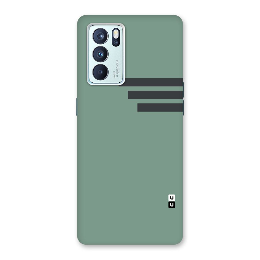 Solid Sports Stripe Back Case for Oppo Reno6 Pro 5G