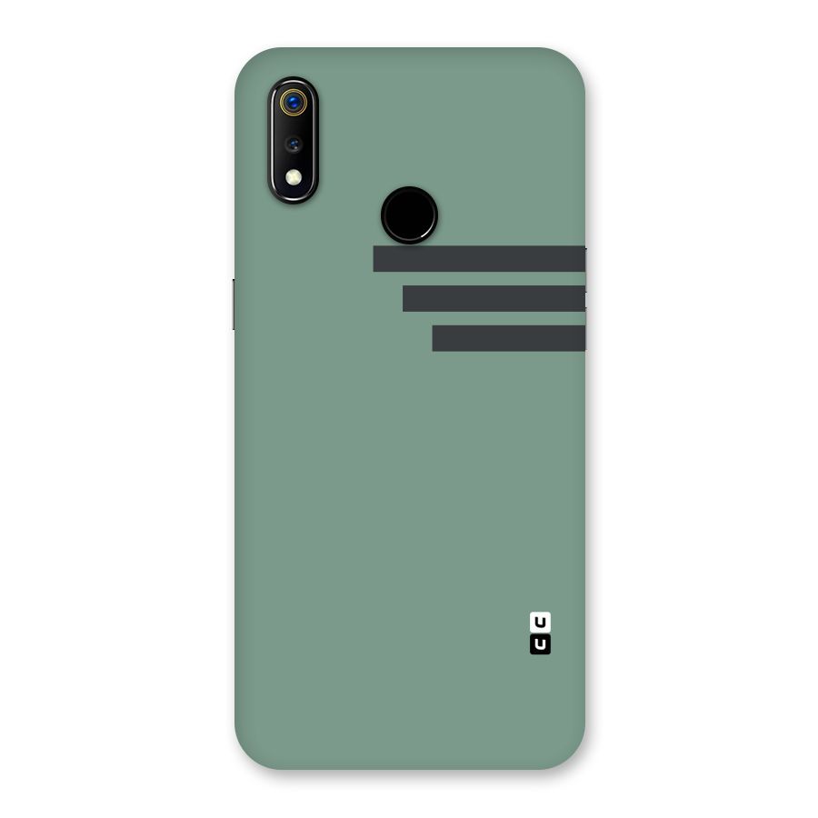 Solid Sports Stripe Back Case for Realme 3
