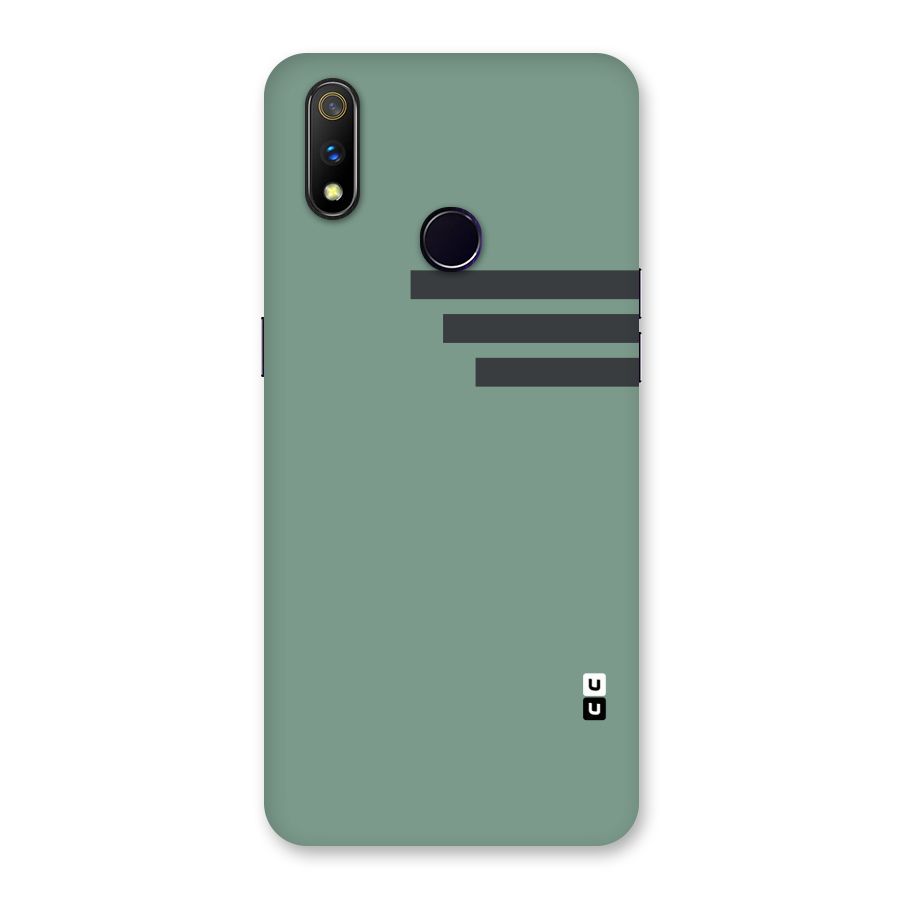 Solid Sports Stripe Back Case for Realme 3 Pro