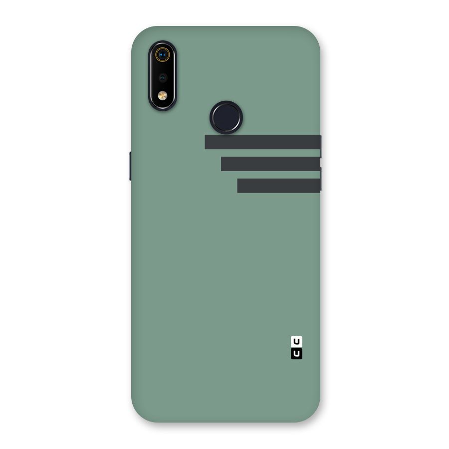 Solid Sports Stripe Back Case for Realme 3i