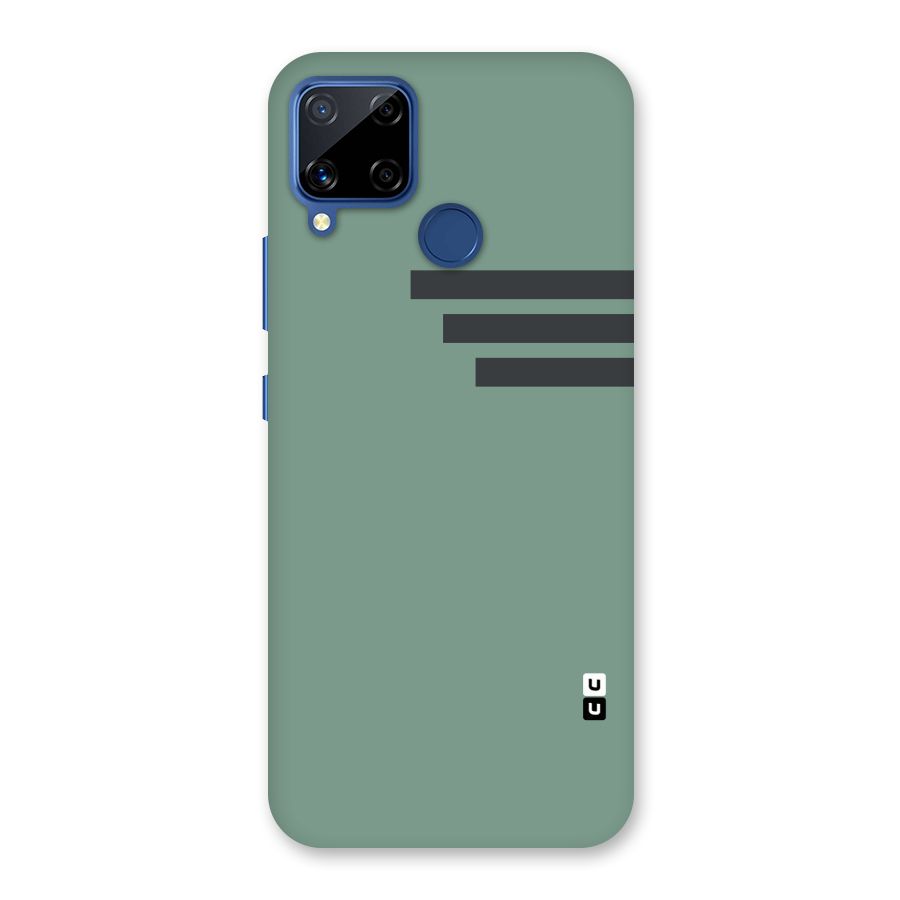 Solid Sports Stripe Back Case for Realme C15