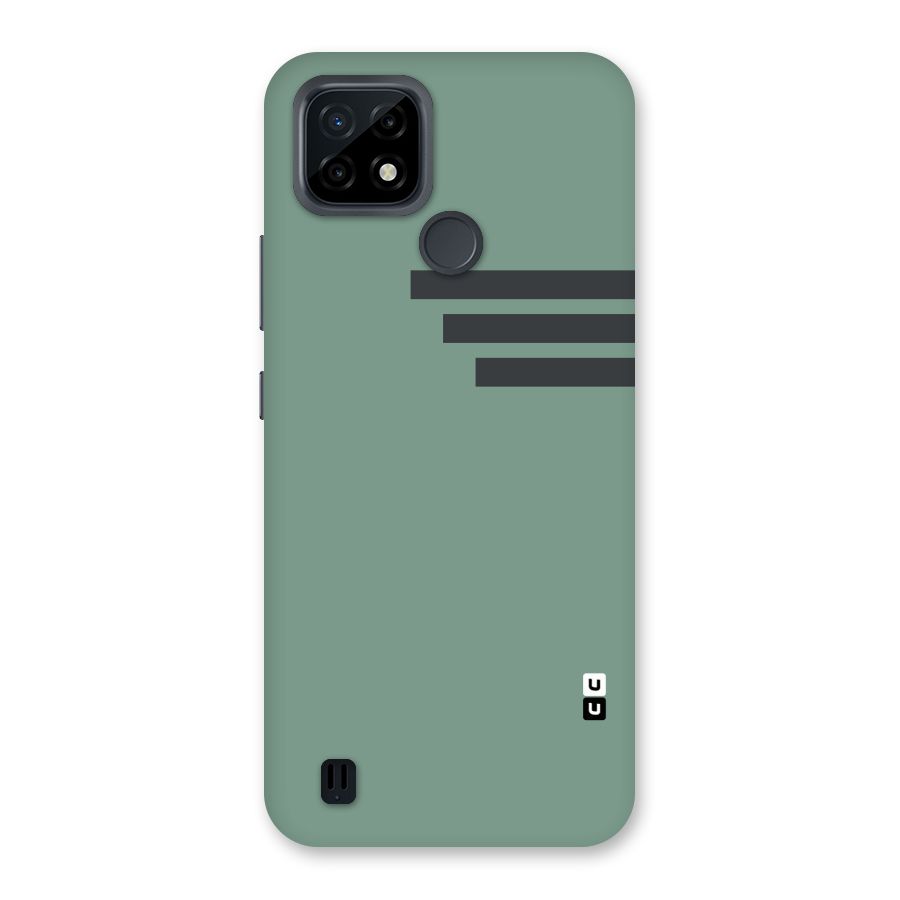 Solid Sports Stripe Back Case for Realme C21