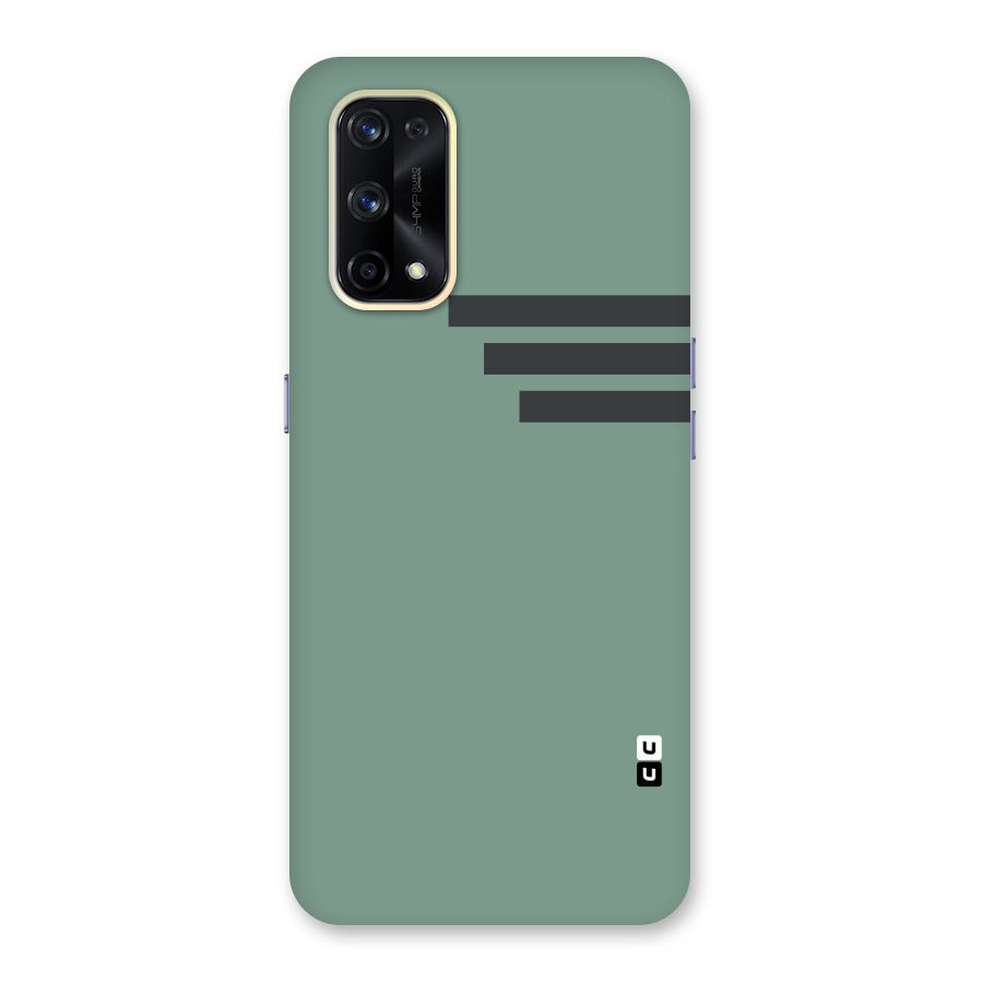 Solid Sports Stripe Glass Back Case for Realme X7 Pro
