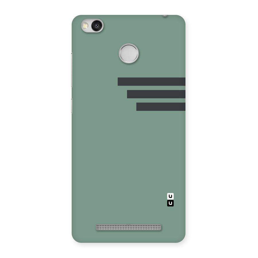 Solid Sports Stripe Back Case for Redmi 3S Prime