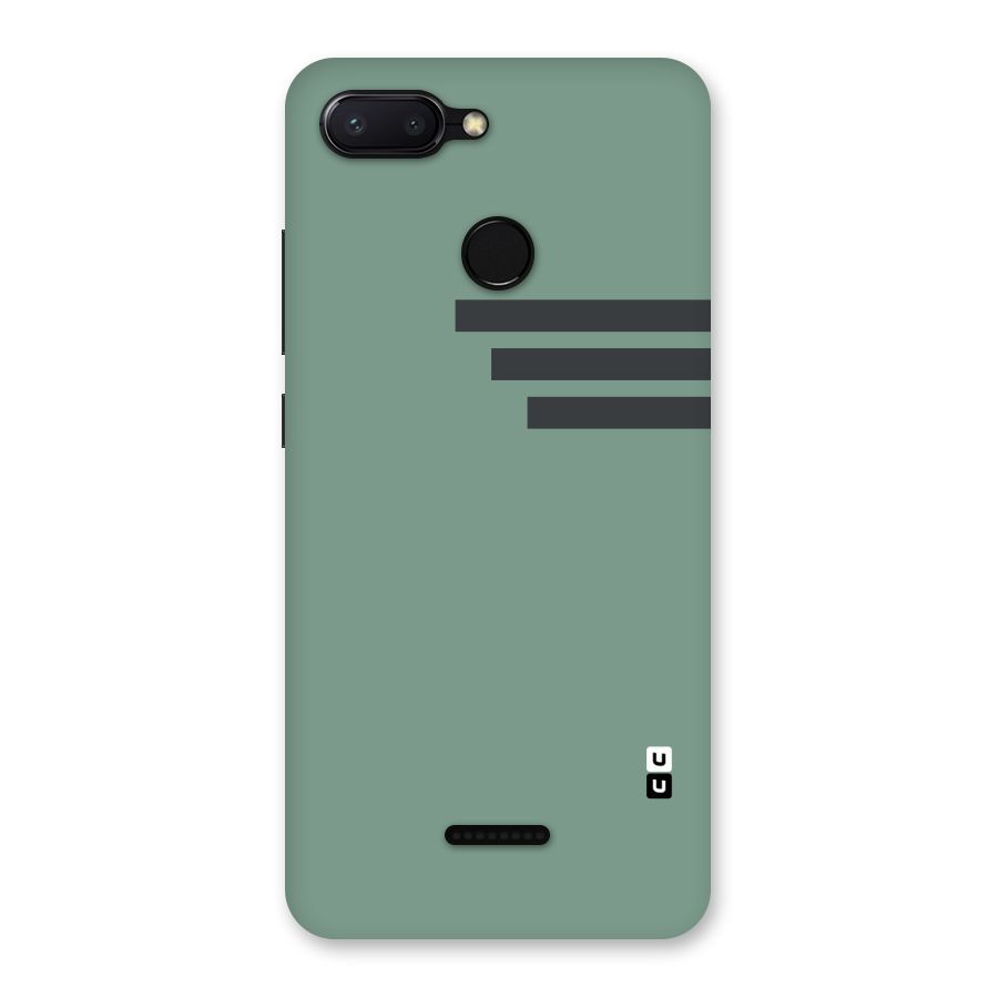 Solid Sports Stripe Back Case for Redmi 6