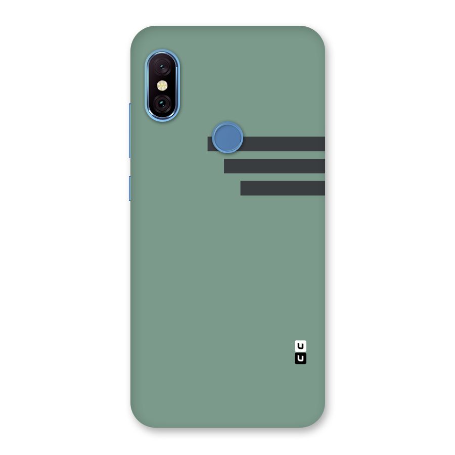 Solid Sports Stripe Back Case for Redmi Note 6 Pro