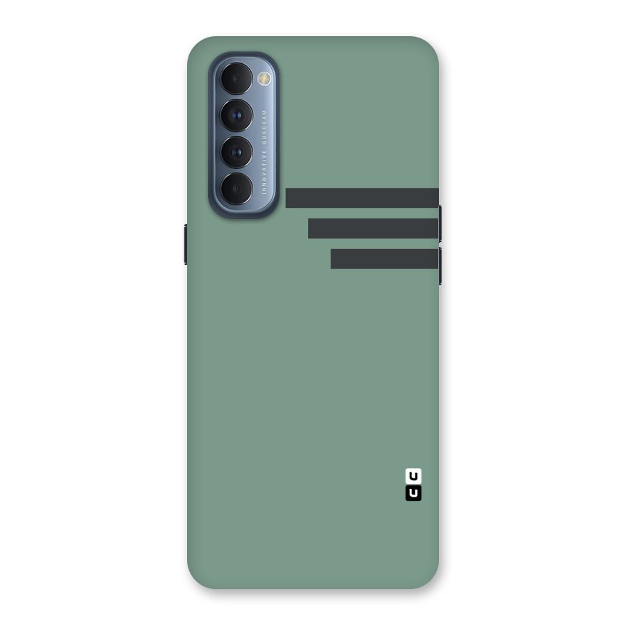 Solid Sports Stripe Back Case for Reno4 Pro