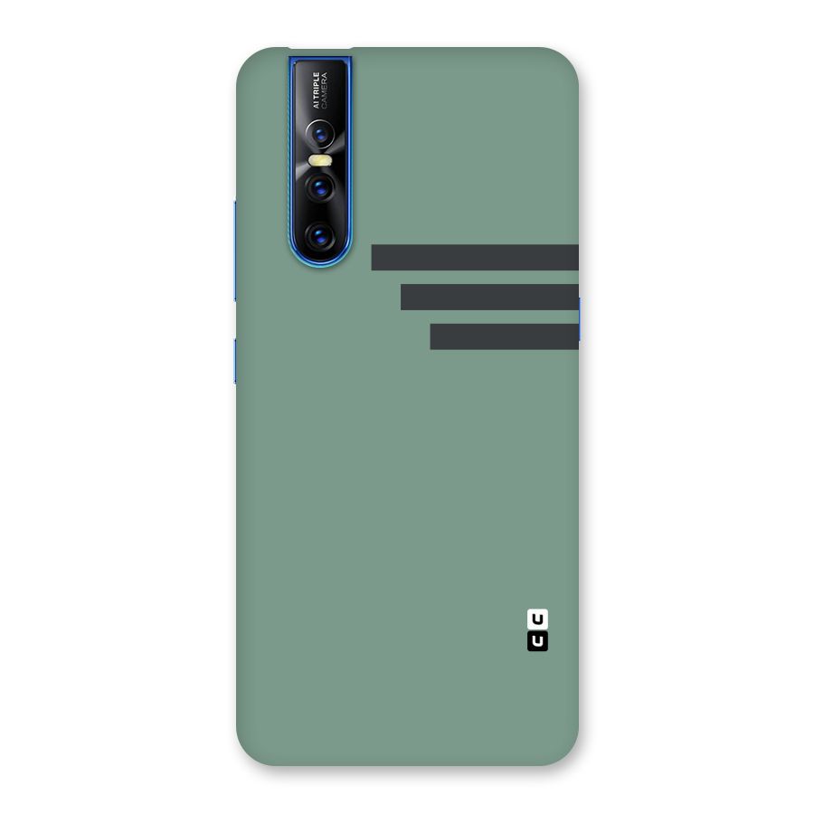 Solid Sports Stripe Back Case for Vivo V15 Pro