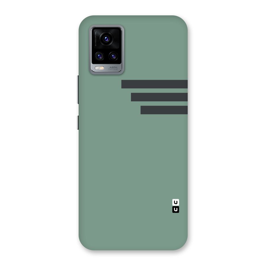 Solid Sports Stripe Back Case for Vivo V20