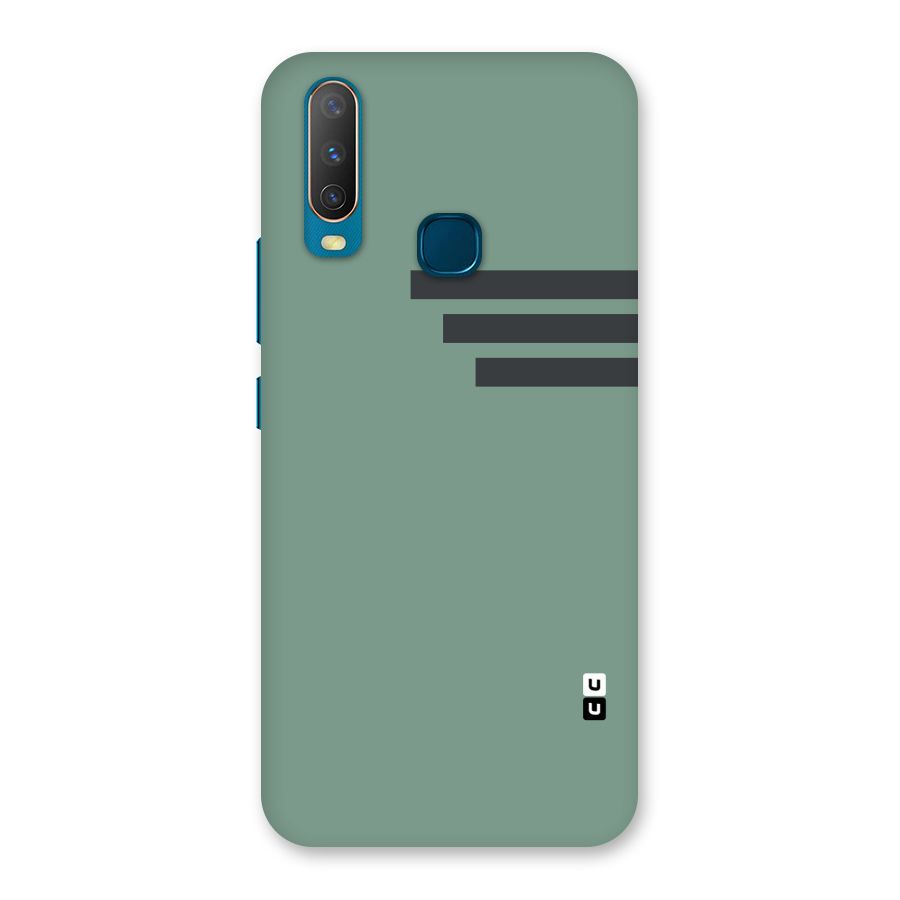 Solid Sports Stripe Back Case for Vivo Y15