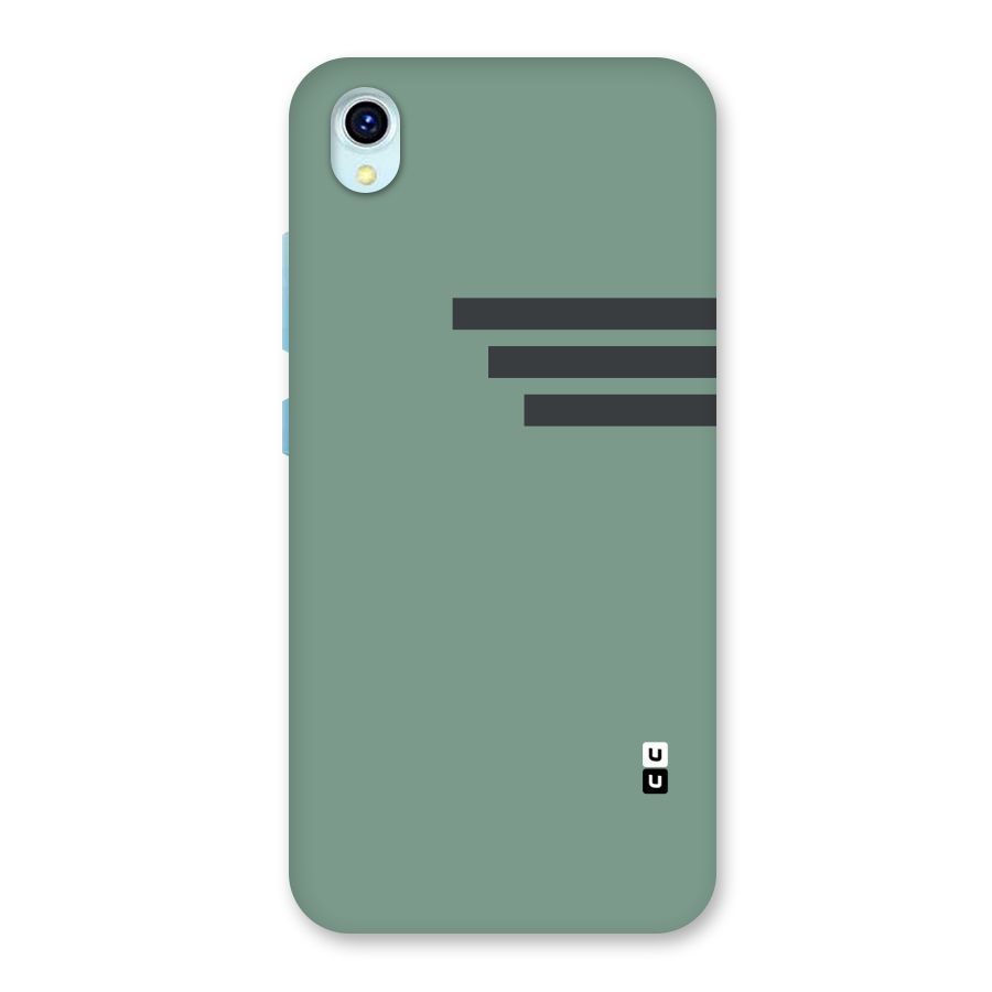 Solid Sports Stripe Back Case for Vivo Y1s