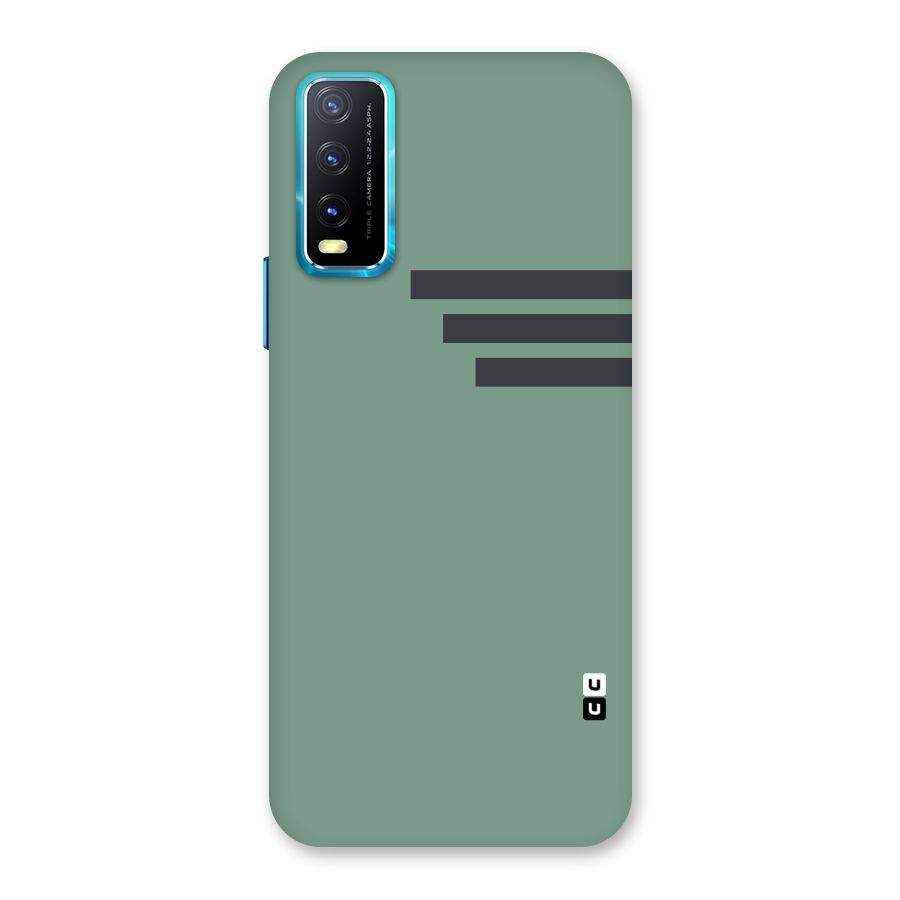 Solid Sports Stripe Back Case for Vivo Y20G