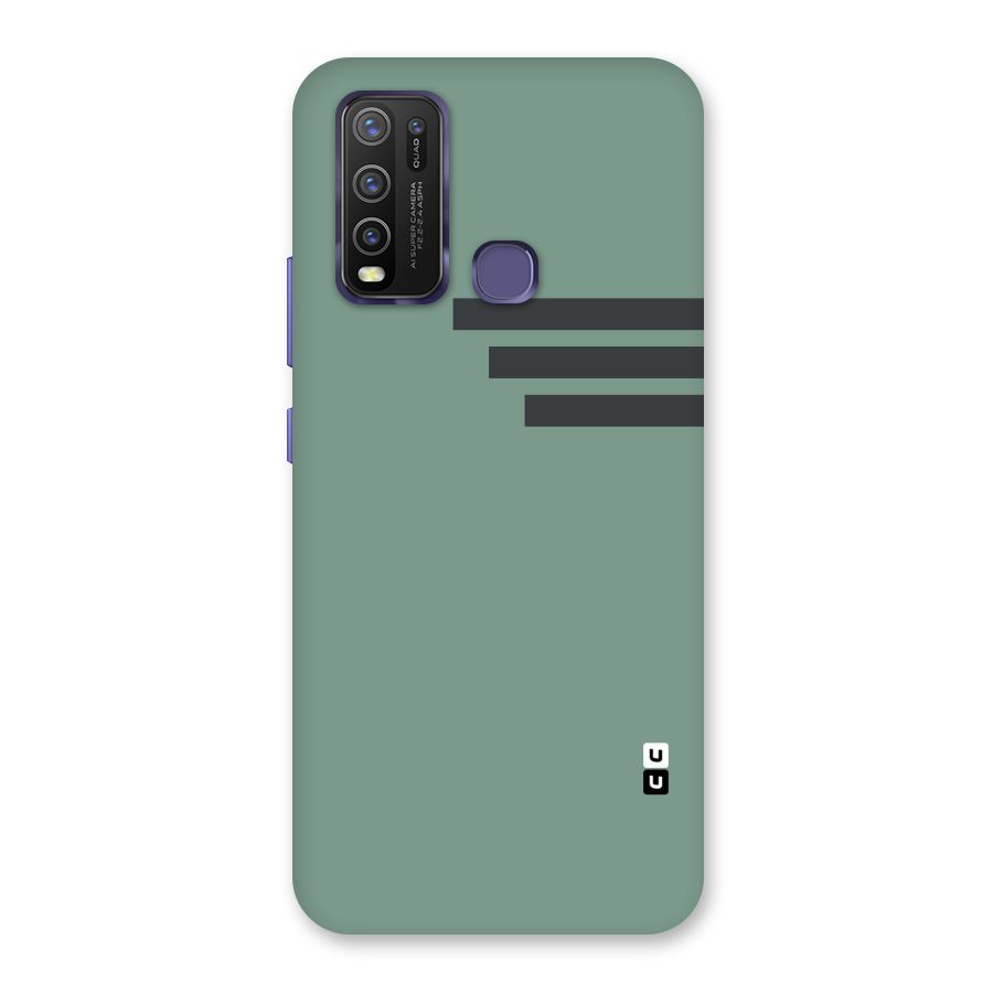 Solid Sports Stripe Back Case for Vivo Y30