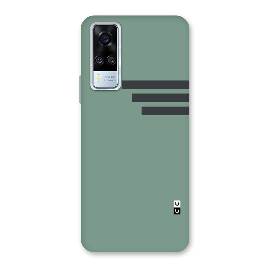 Solid Sports Stripe Back Case for Vivo Y31