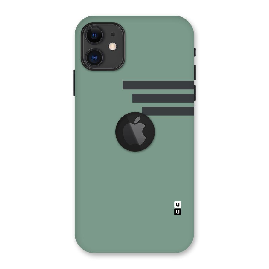 Solid Sports Stripe Back Case for iPhone 11 Logo Cut
